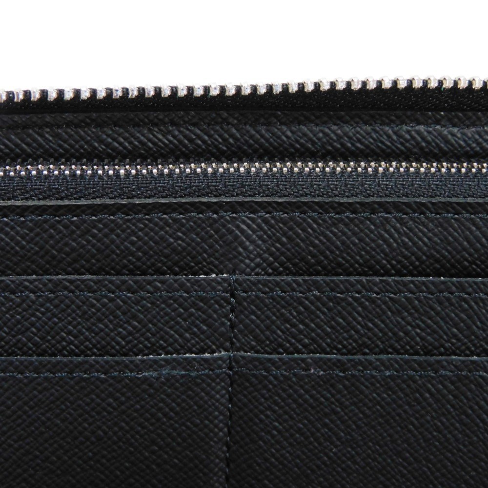 LOUIS VUITTON Long Wallet Zippy Vertical LV Logo Black New Round Zipper Taiga... - Picture 13 of 16